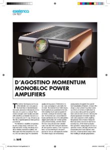 2013 - Australian Hi-Fi Review - Dan D'Agostino Momentum M300 Mono Amplifier - Norman Audio