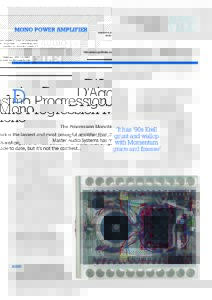 2018 - Hi-Fi News Review - Dan D'Agostino Progresison Mono Amplifier - Norman Audio