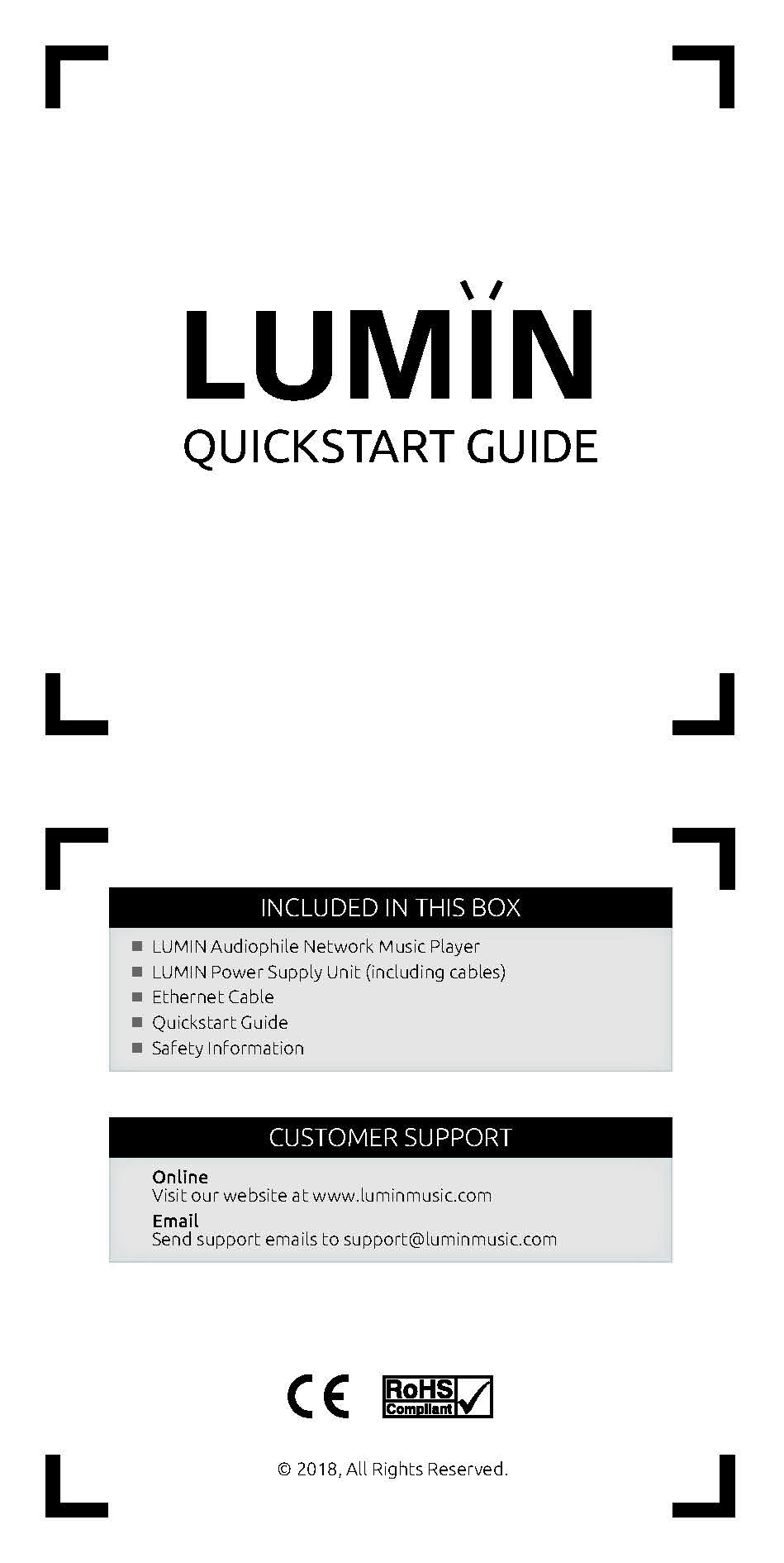 Lumin Quickstart Guide - Norman Audio