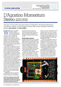 2012 - Hi-Fi News Review - Dan D'Agostino Momentum S200 Stereo Amplifier - Norman Audio
