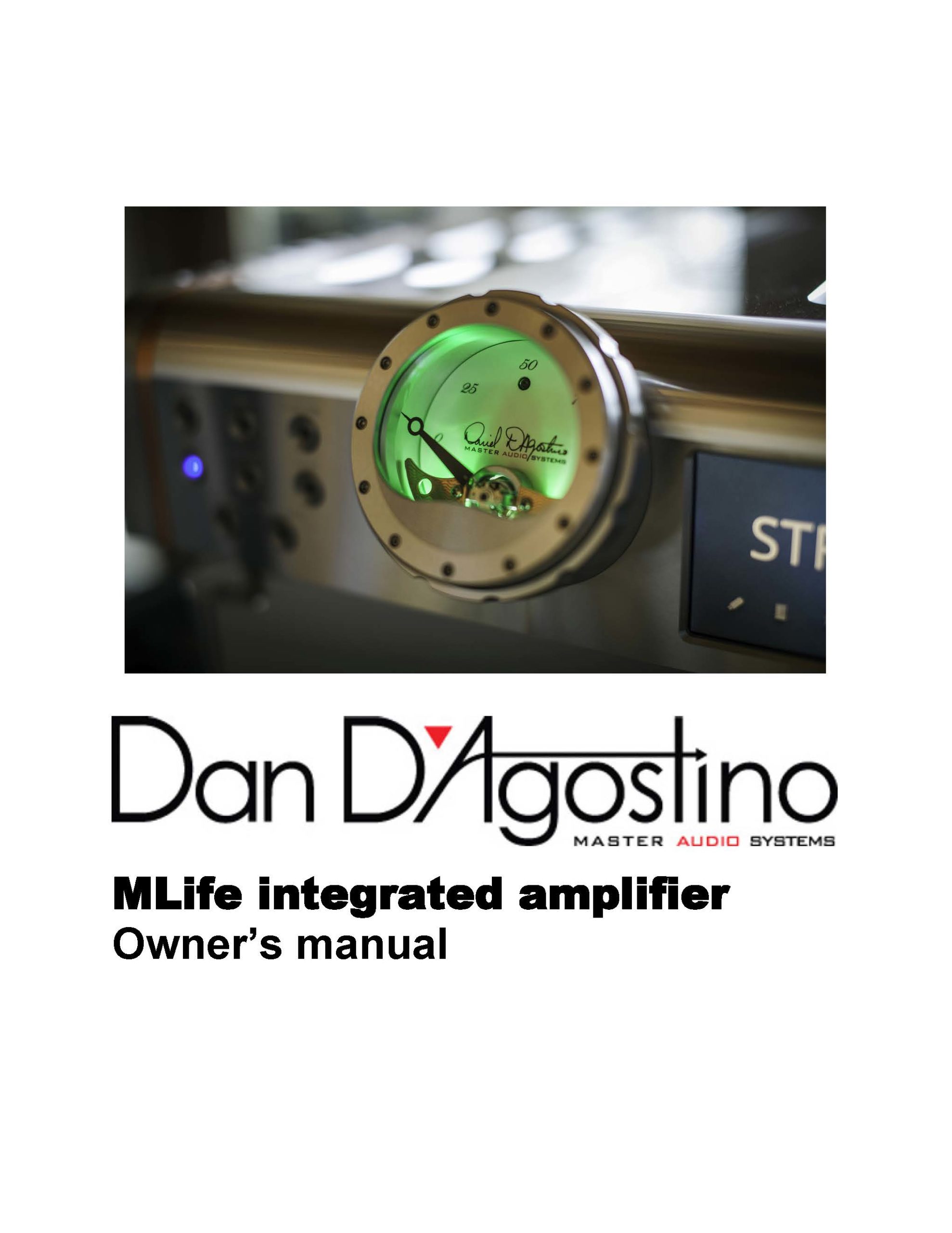 Dan D'Agostino Momentum Lifestyle Integrated Amplifier Owner Manual - Norman Audio