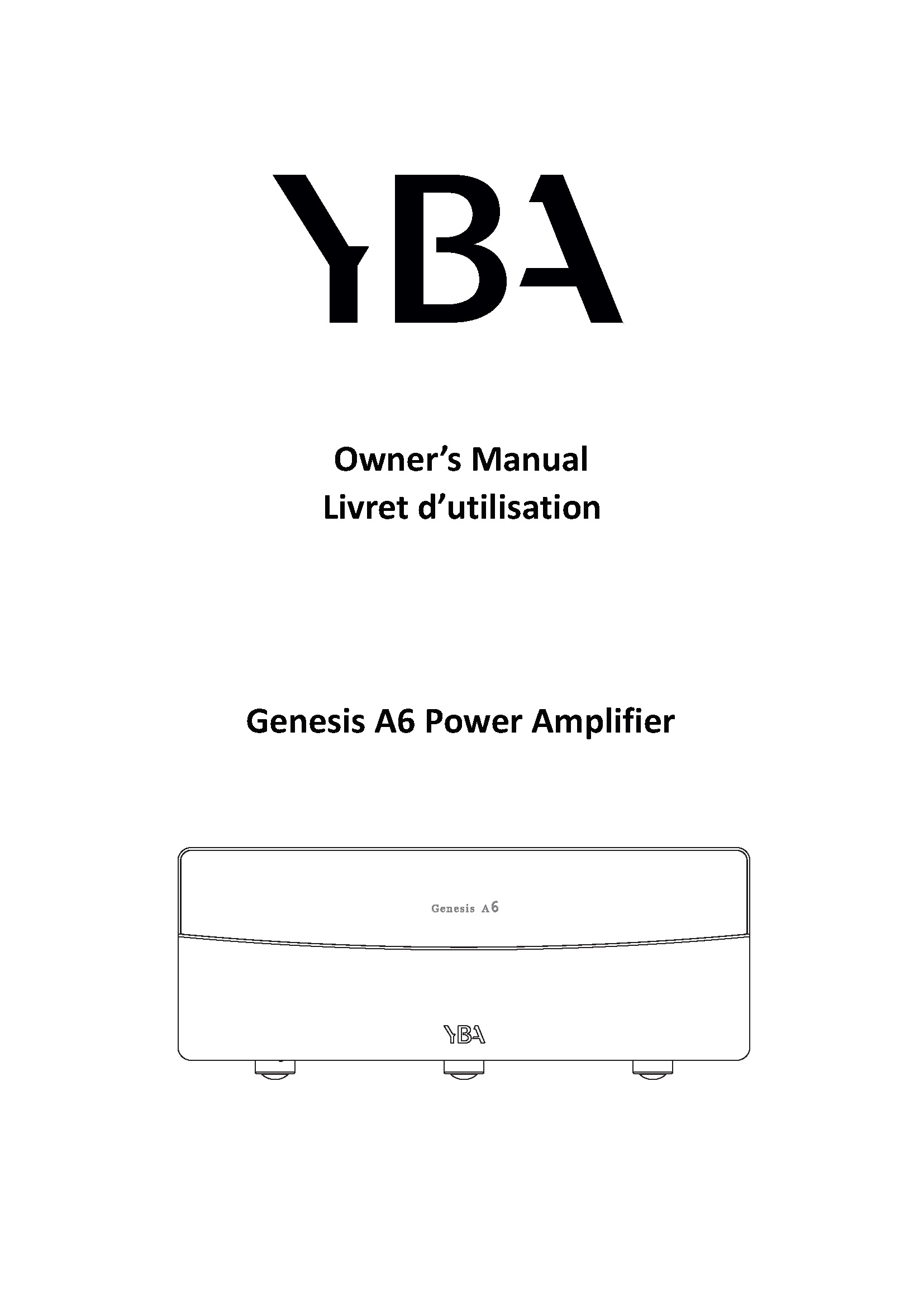 YBA Genesis A6 Owner Manual - Norman Audio