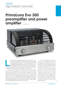 2019 - HiFi+ Review - PrimaLuna EVO 300 Preamplifier & Power Amplifier