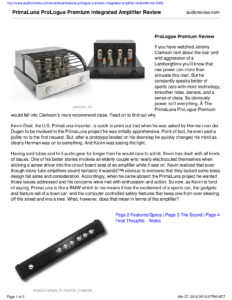 Audio Review - PrimaLuna ProLogue Premium Integrated Amplifier