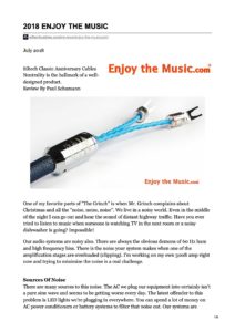 2018 - Siltech Cables Classic Anniversary 550i & 550L & SPX-380 - Enjoy The Music Review