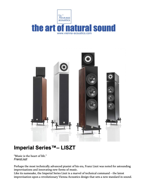 Vienna Acoustics Liszt Brochure
