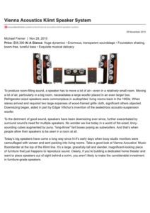 Vienna Acoustics Klimt Series - Sound and Vision Review